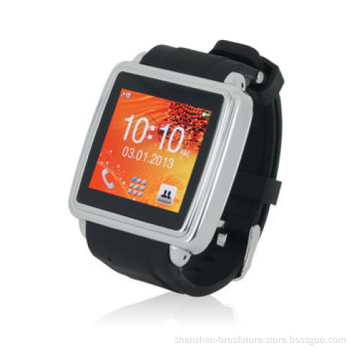 Touch screen G sensor sport pedometer sync weather phone call smart watch